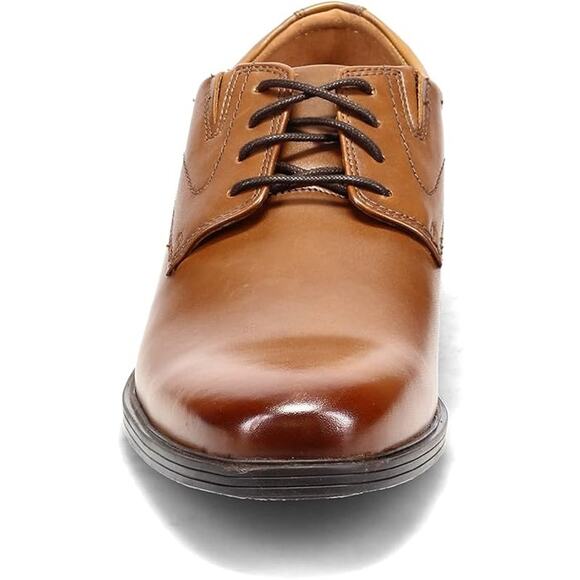 NWT Clarks Men\'s Whiddon Plain Oxford, Dark Tan Leather, 10 Medium US main image 6